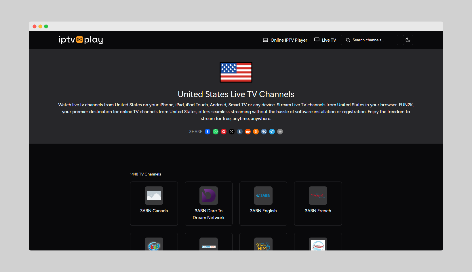 IPTV PLAY | Free Online IPTV Web Player gallery image