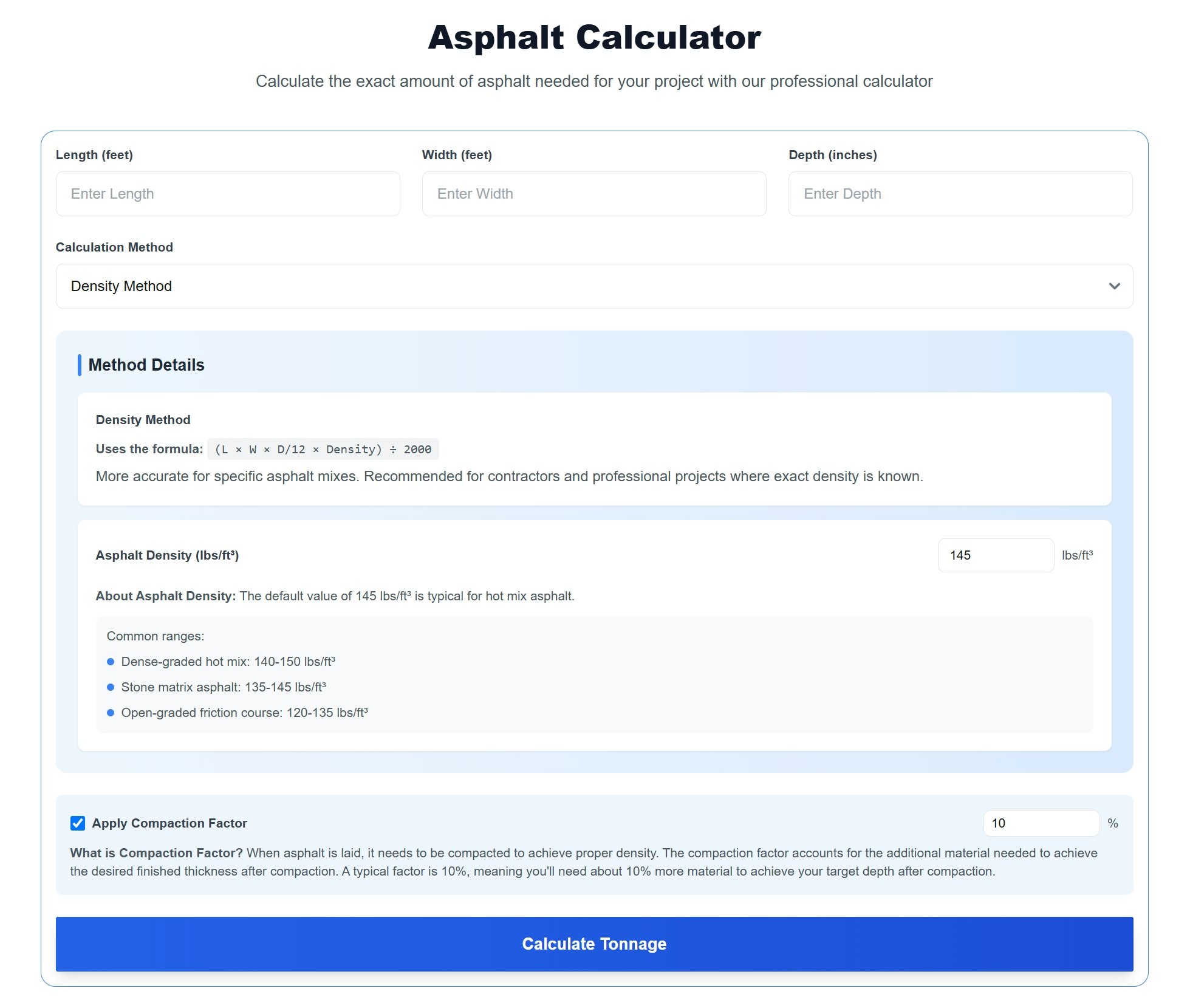 Asphalt Calculator gallery image