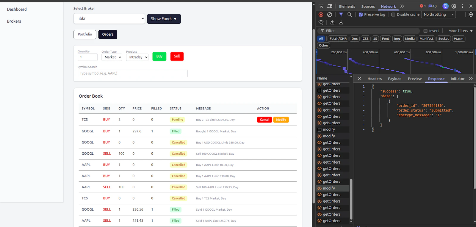 tradingclient screenshot 2