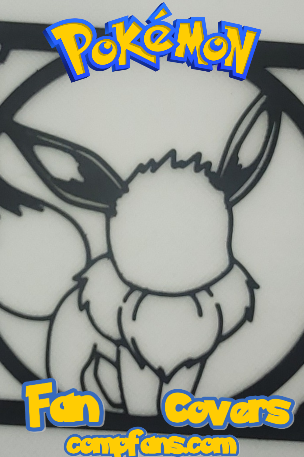 ปกพัดลมพีซี Pokemon Eevee Gaming - Pokemon Eevee PC Gaming Fan Grills โดย compfans media 2