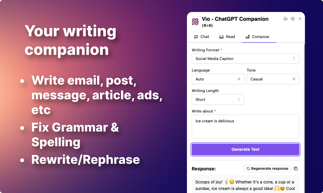 Vio - ChatGPT Web Companion gallery image