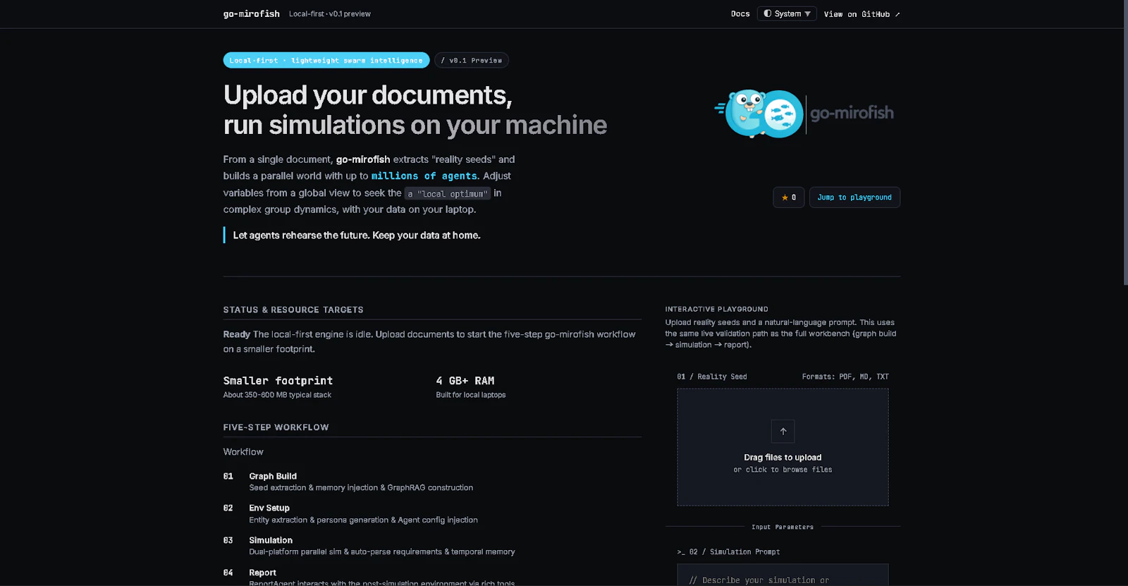 go-mirofish screenshot 2