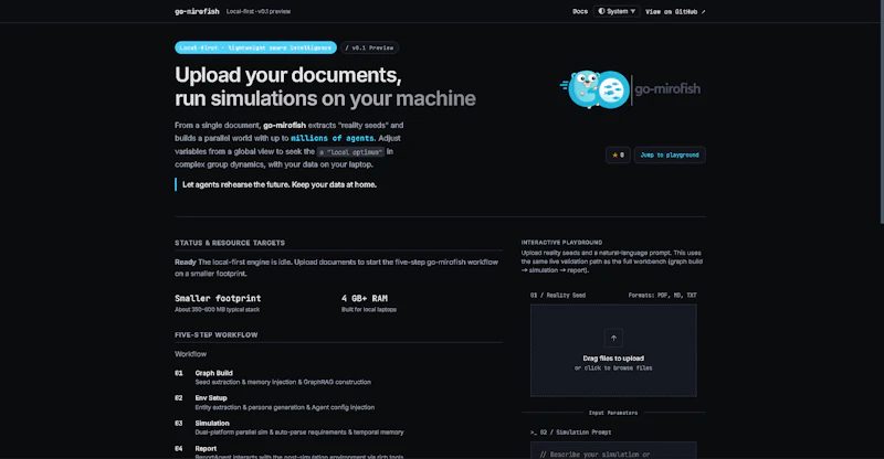 go-mirofish screenshot 2