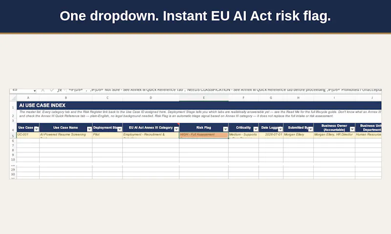 AI UseCase Intake& Risk Register Toolkit screenshot 3