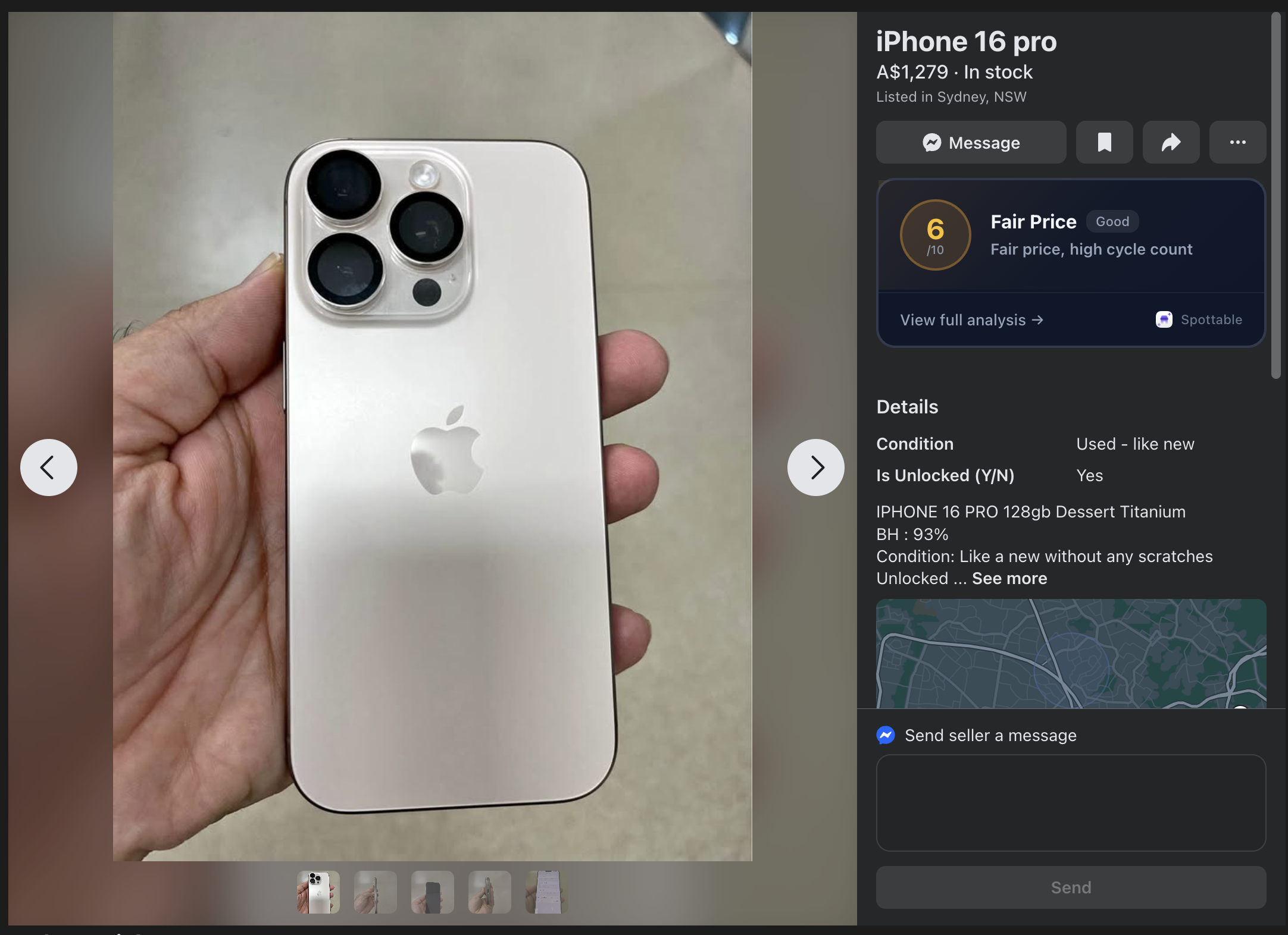 Spottable - Facebook Marketplace AI - Main product screenshot demonstrating key features and user interface
