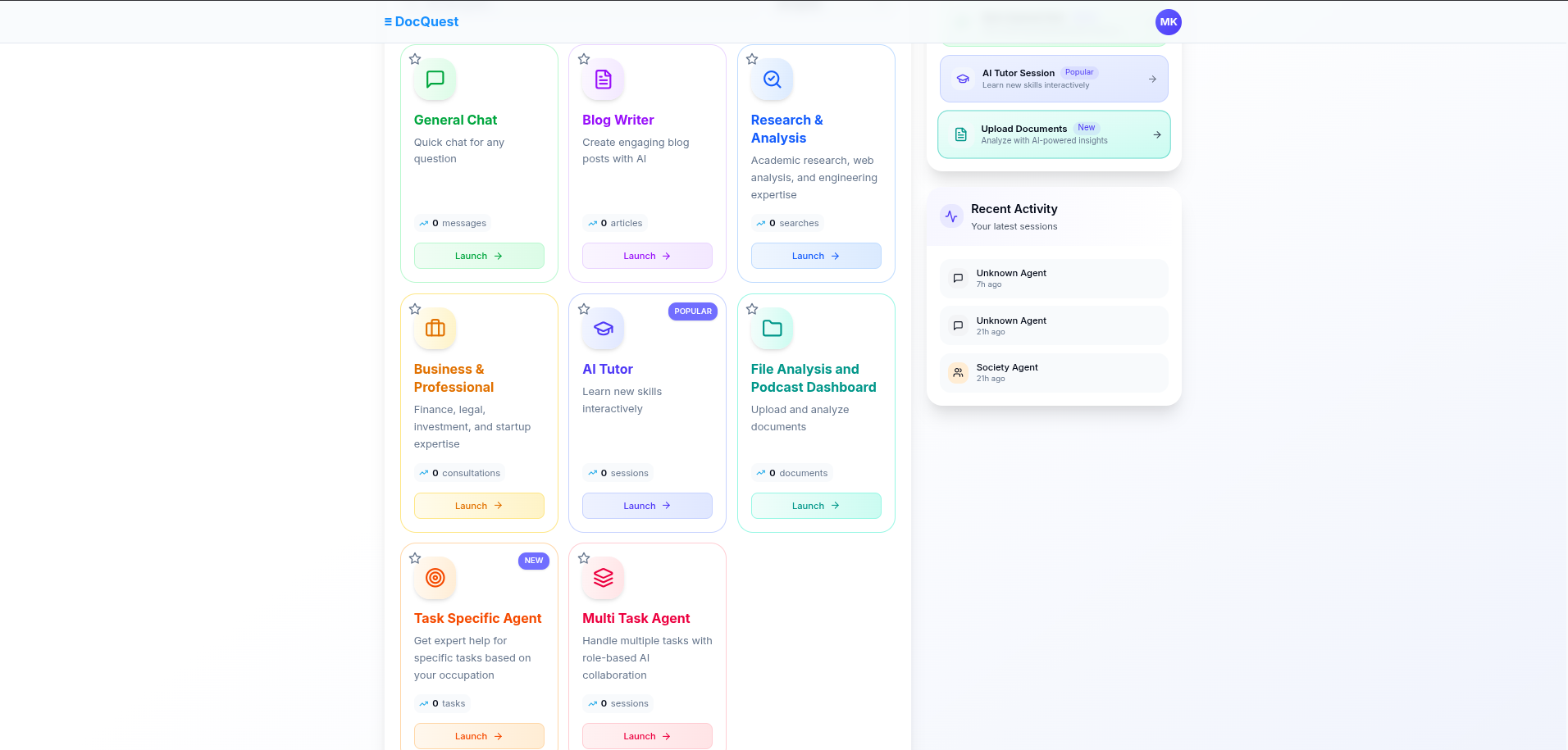 DocQuest - Main product screenshot demonstrating key features and user interface
