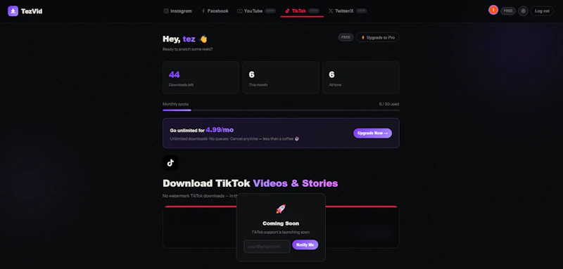 TezVid-Free Insta, FB, YT Video Download screenshot 9