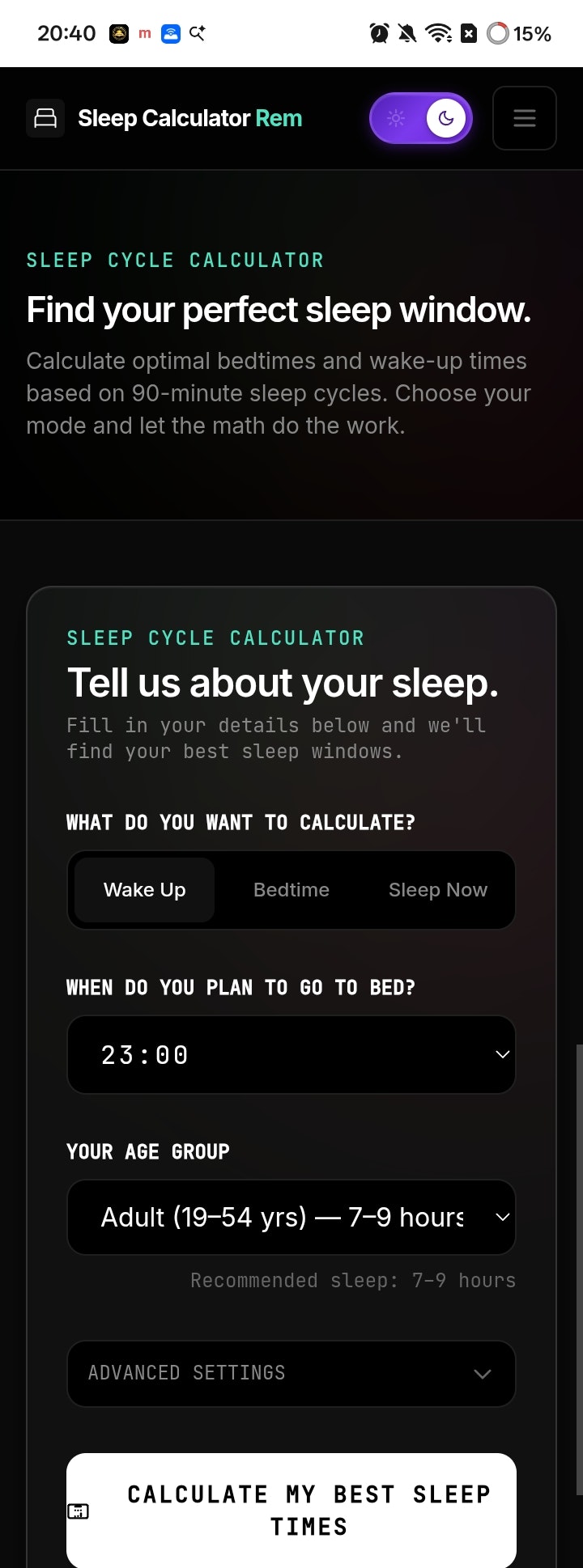 Sleep Calculator gallery image