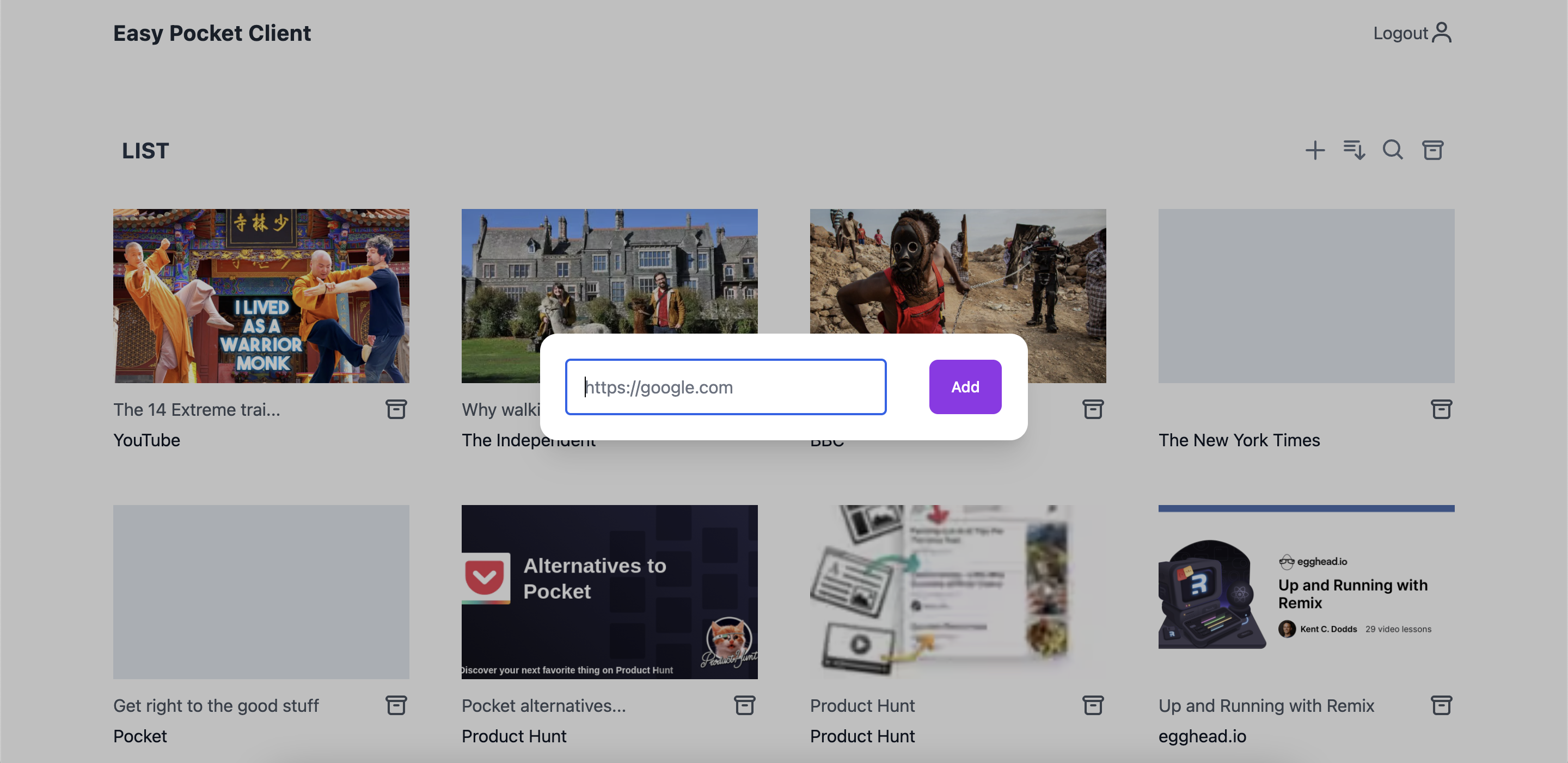 ไคลเอนต์กระเป๋าง่าย - ไคลเอนต์เบาและง่ายสำหรับ getPocket.com media 2