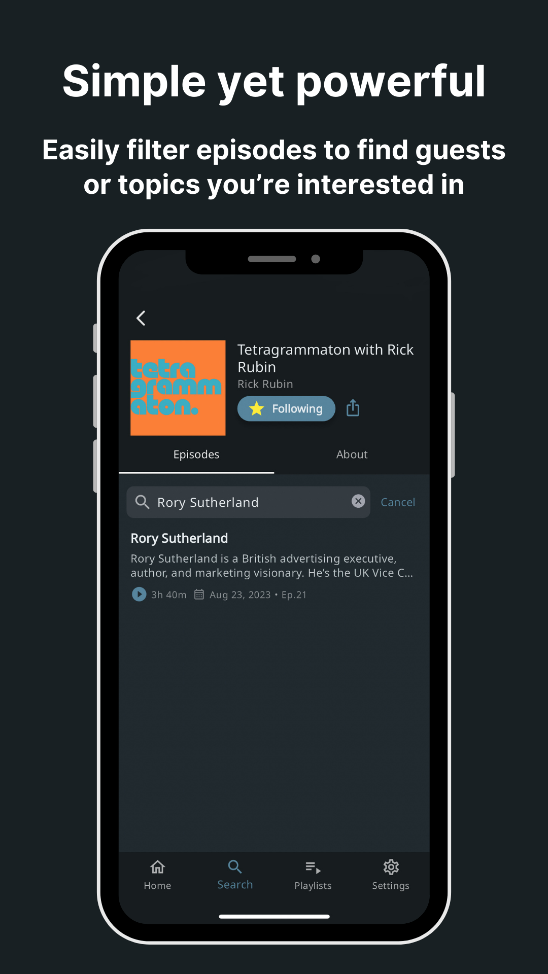 Metakast - Podcast -App mit Transkripten für jede jemals veröffentlichte Show Medien 8