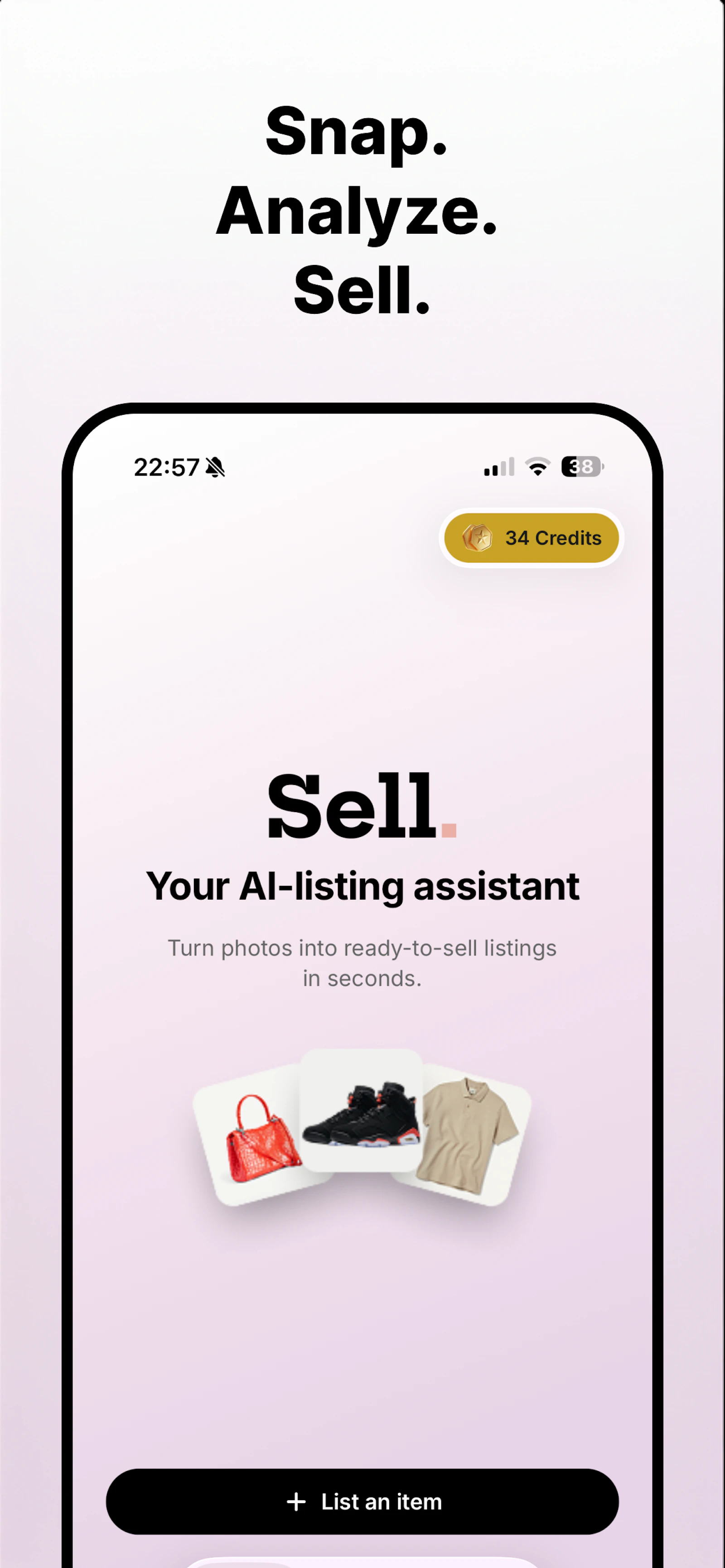 Sell AI — Snap, List, Sold screenshot 2