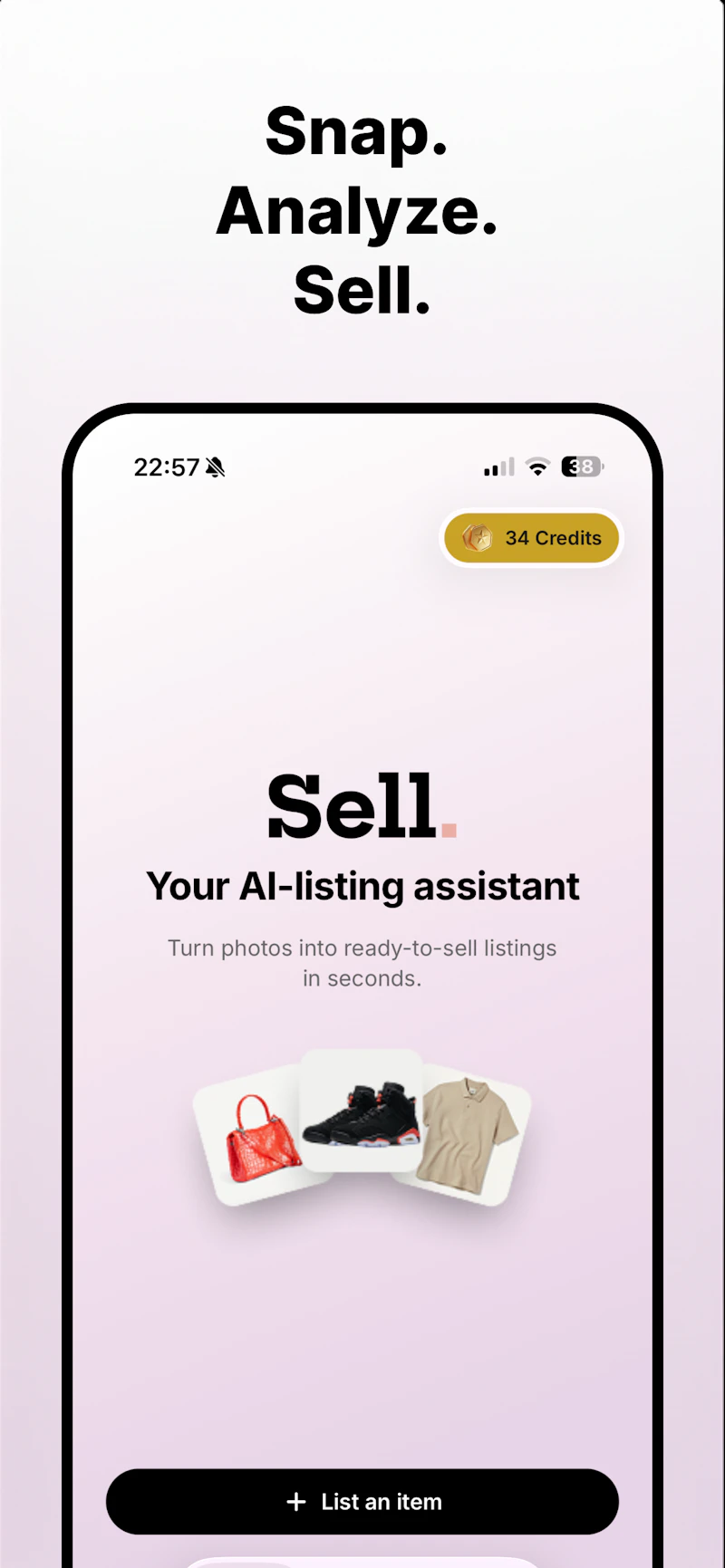 Sell AI — Snap, List, Sold screenshot 2