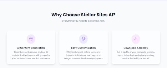 Stellar Sites AI gallery image
