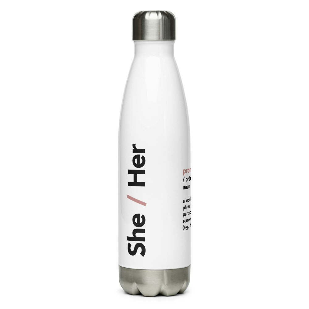 Pronoun Water Bottles gallery image