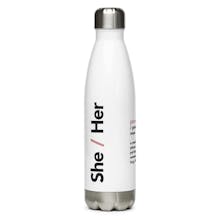 Pronoun Water Bottles gallery image