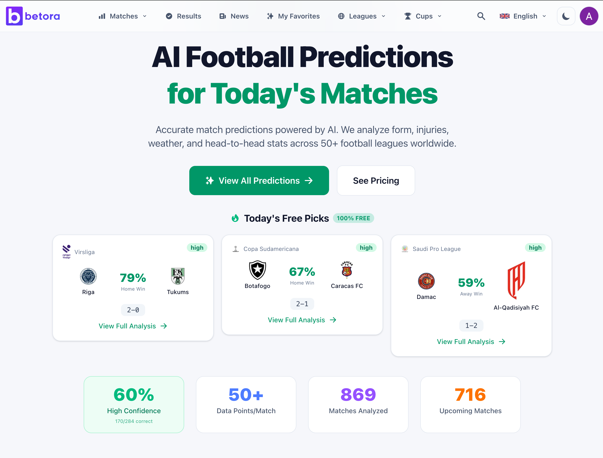 Betora — AI Football Predictions gallery image