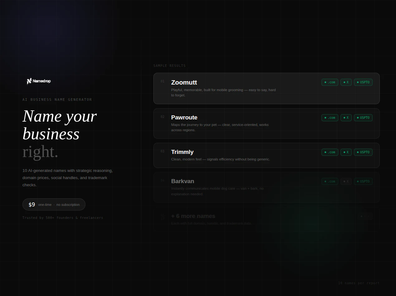 Namedrop screenshot 1