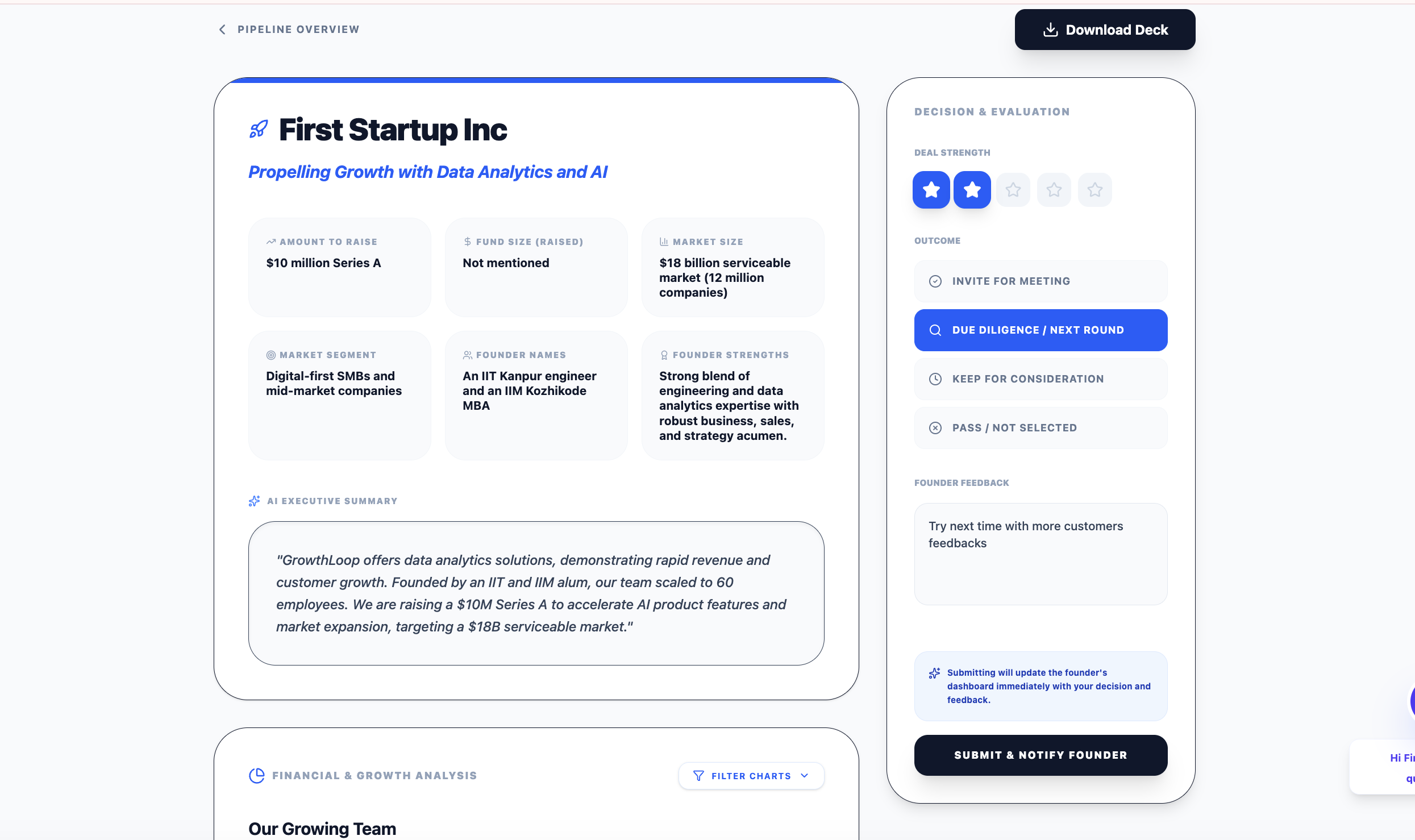 Venture Intake - (Venture Capital CRM) gallery image