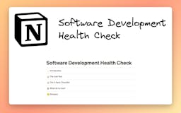 The Software Development Health Check media 1