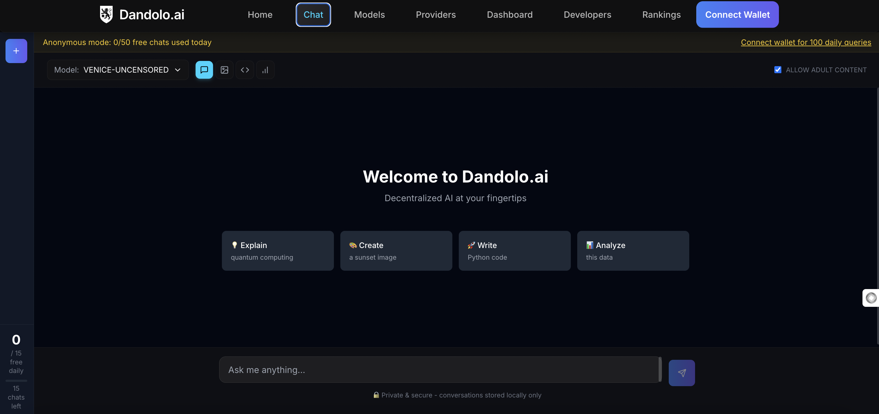 Dandolo.ai - A- Merkezi Olmayan Openrouter için Anonim Arayüz medya 2