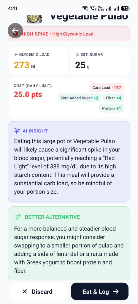 Blood Sugar Meal Tracker App - Sugu gallery image