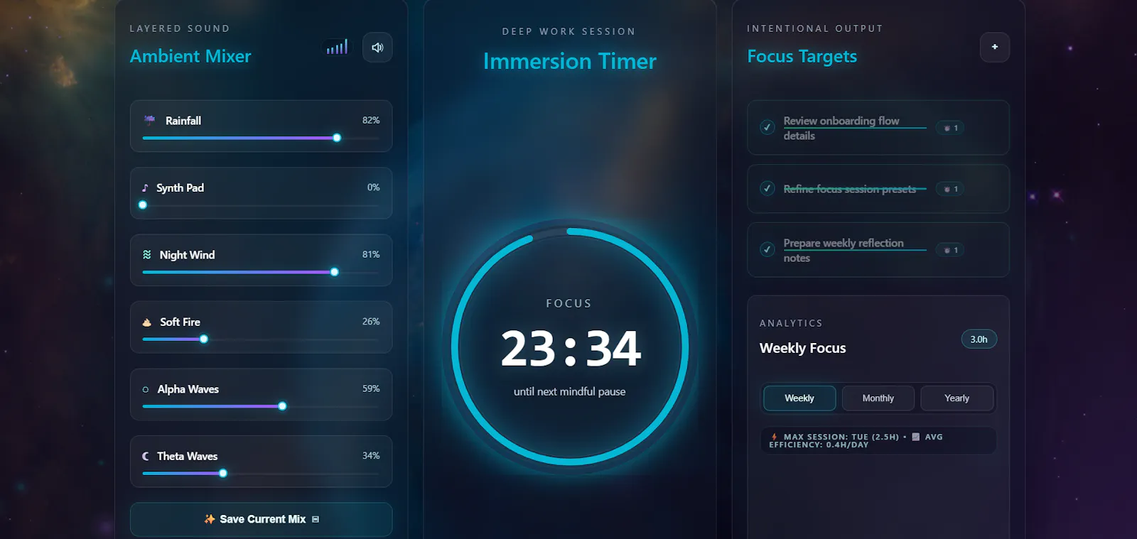 Aura Ambient Focus Studio screenshot 1