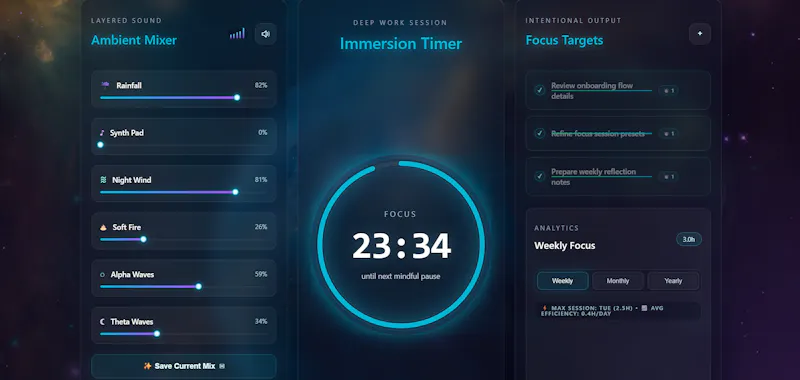 Aura Ambient Focus Studio screenshot 1
