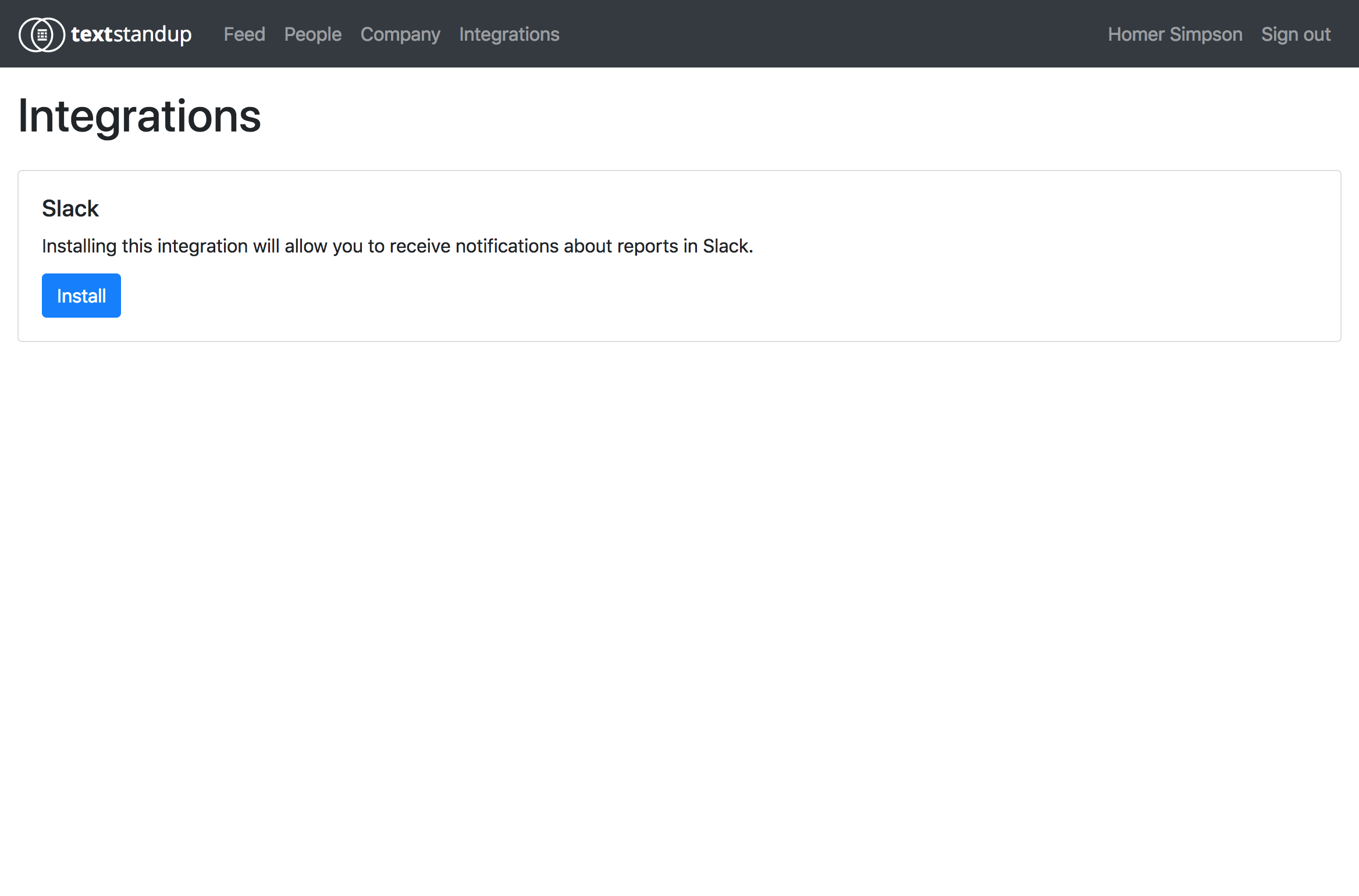 Textstandup gallery image