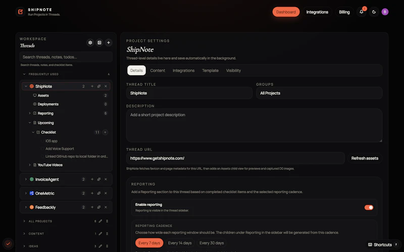 ShipNote screenshot 2