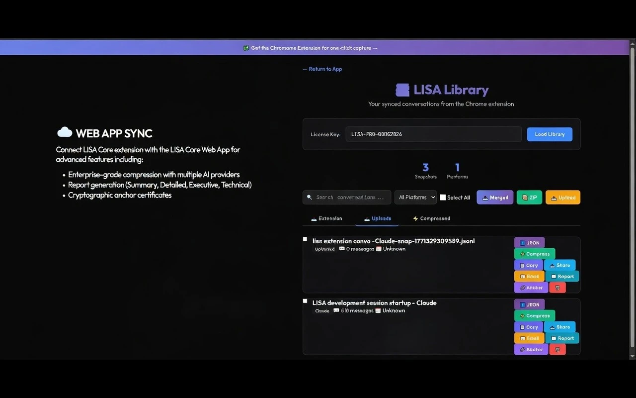 LISA Core screenshot 3