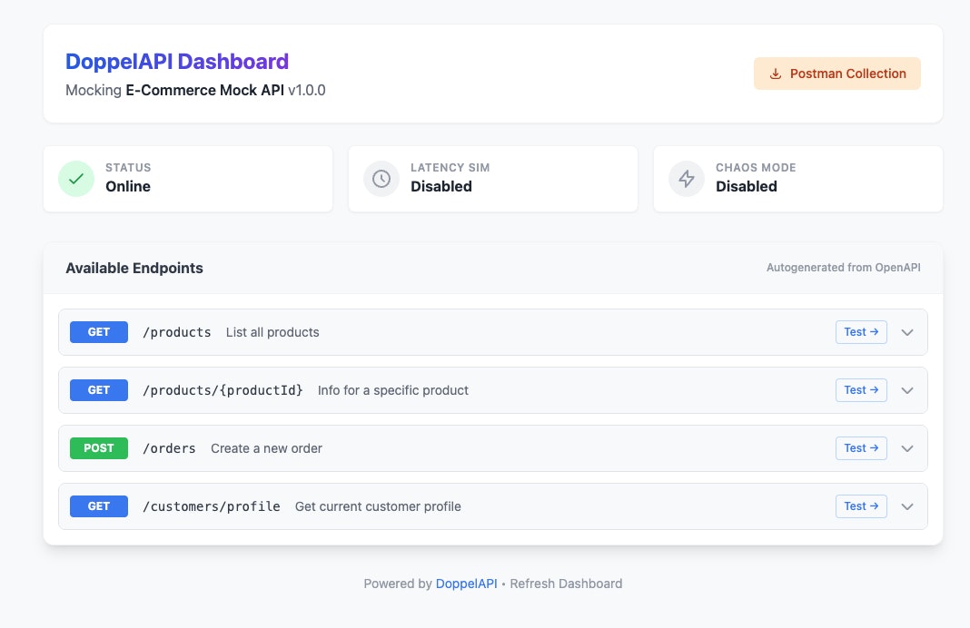 DoppelAPI - Screenshot 2 showing product features and functionality