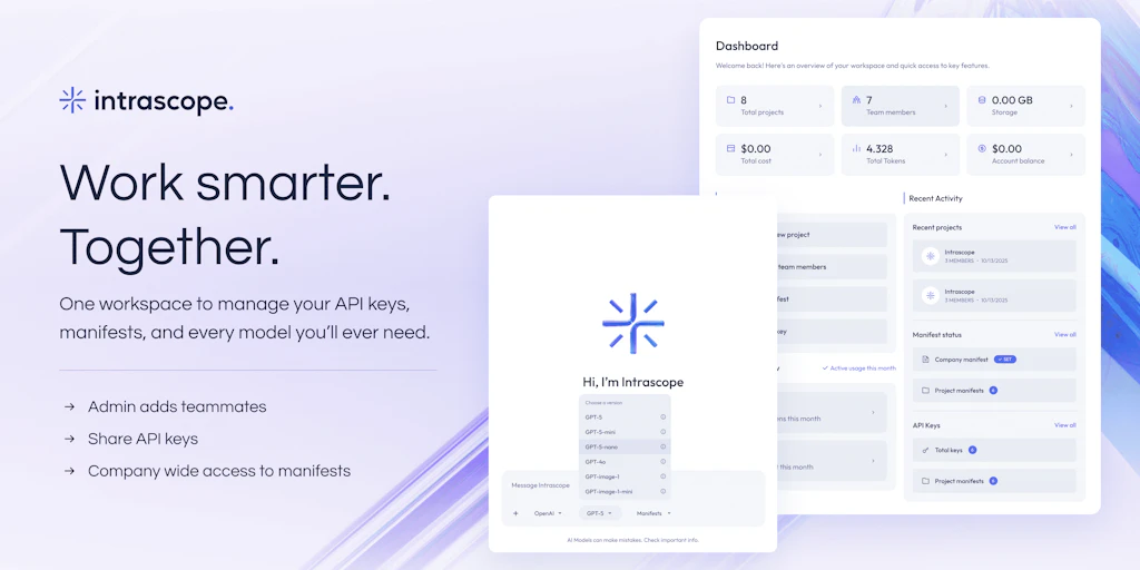 Intrascope.app:集中管理團隊的AI,降低成本並保持井然有序