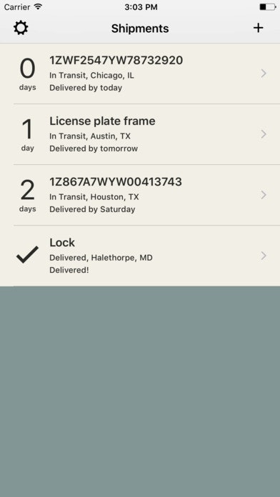 Shipments — a worldwide package tracker gallery image