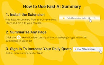 Fast AI Summarizer ext gallery image