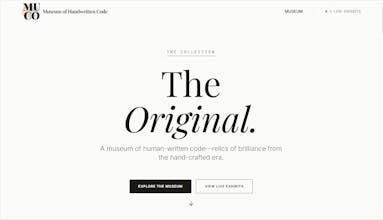 Museum of Handwritten Code gallery image