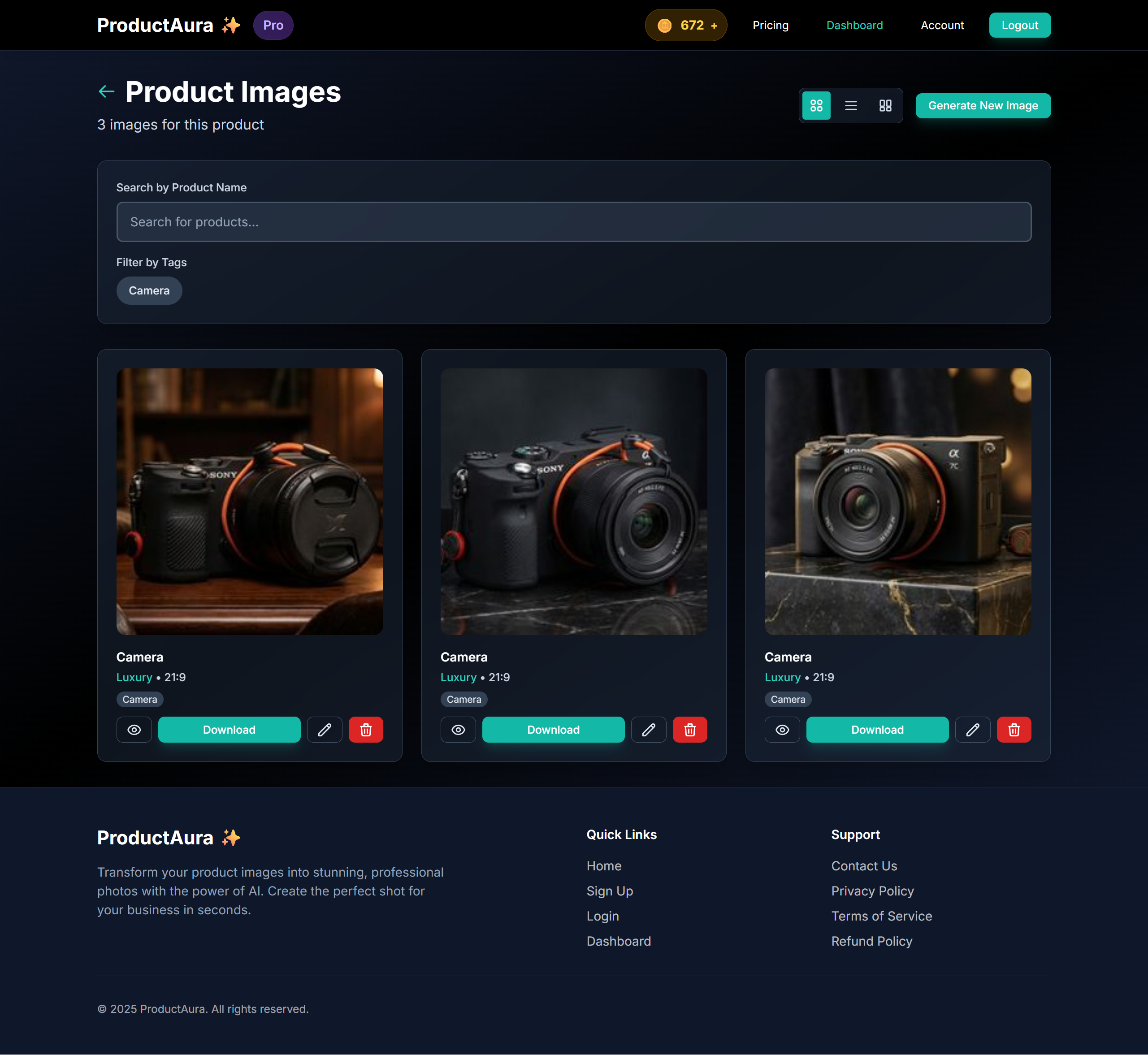 productaura - Screenshot 4 showing product features and functionality