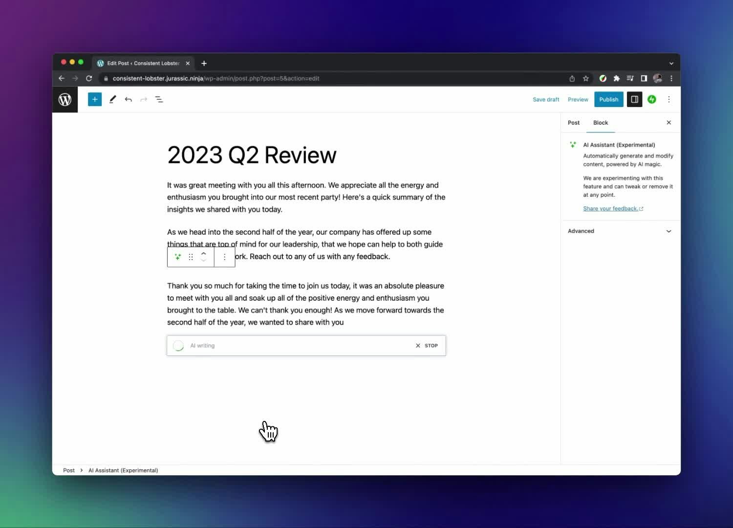 Jetpack AI Assistant gallery image