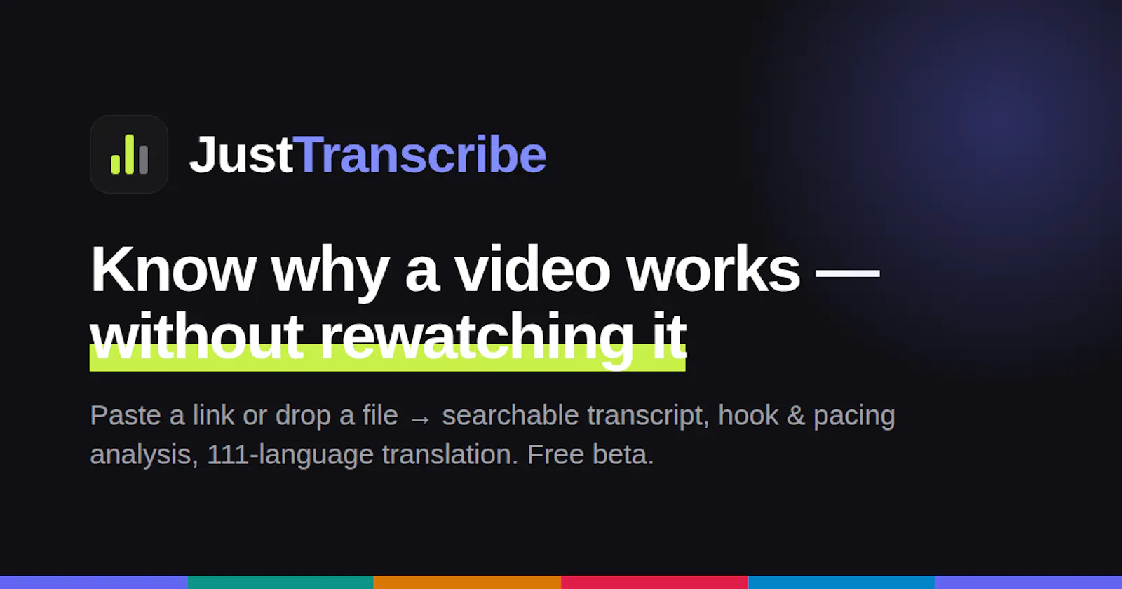 JustTranscribe screenshot 2