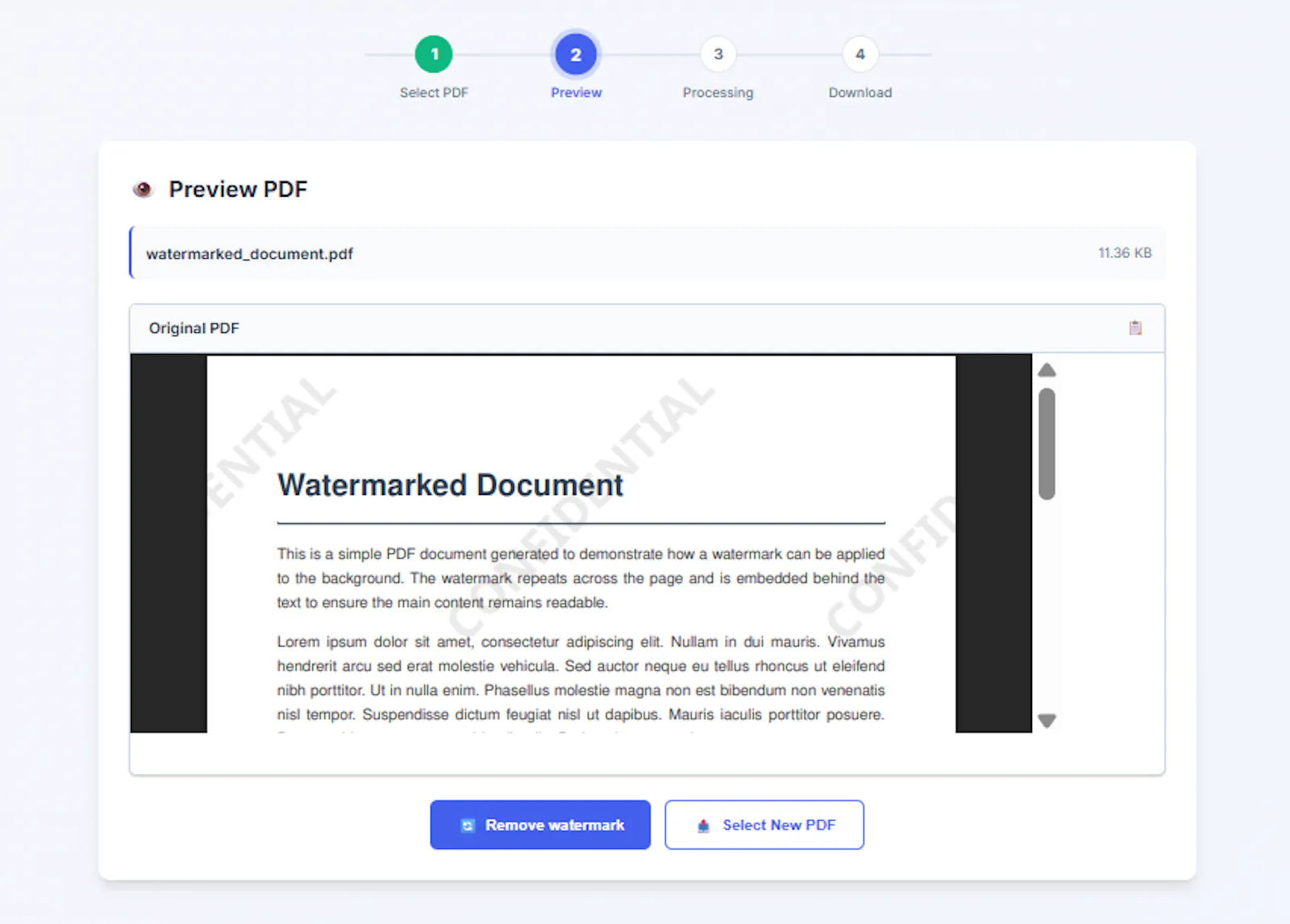 PDF Watermark Remover screenshot 3