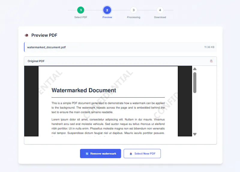 PDF Watermark Remover screenshot 3