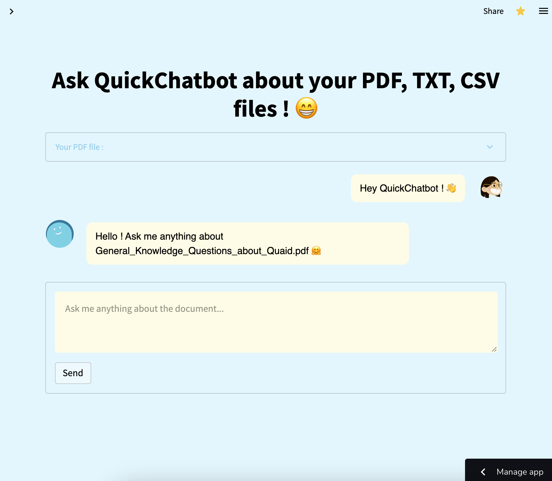 Média Quickchatbot - Openai Chat PDF |Chatgpt CSV |Résumé de YouTube Chatgpt 3