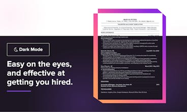 Dark Mode Resume gallery image