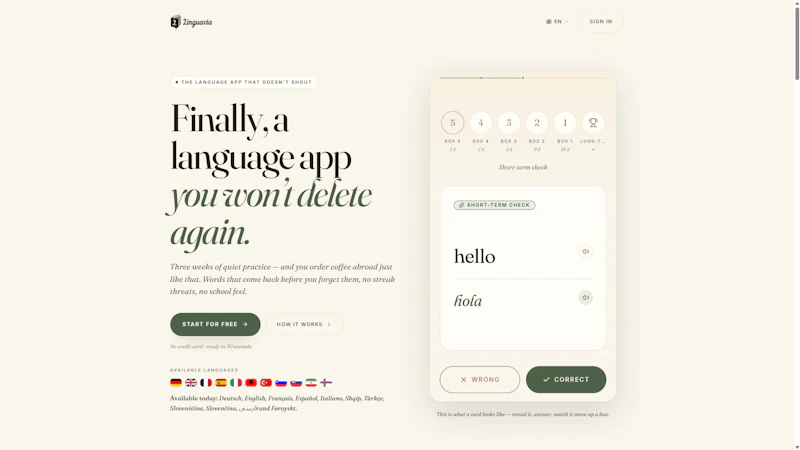 Linguavia screenshot 1
