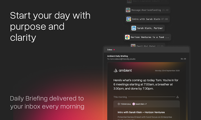 Ambient Daily Briefing产品图