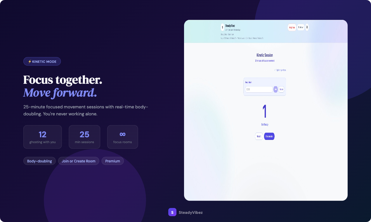 SteadyVibez  - Screenshot 3 showing product features and functionality