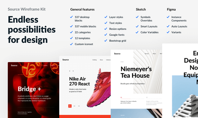 Source Wireframe Kit 2.0 gallery image