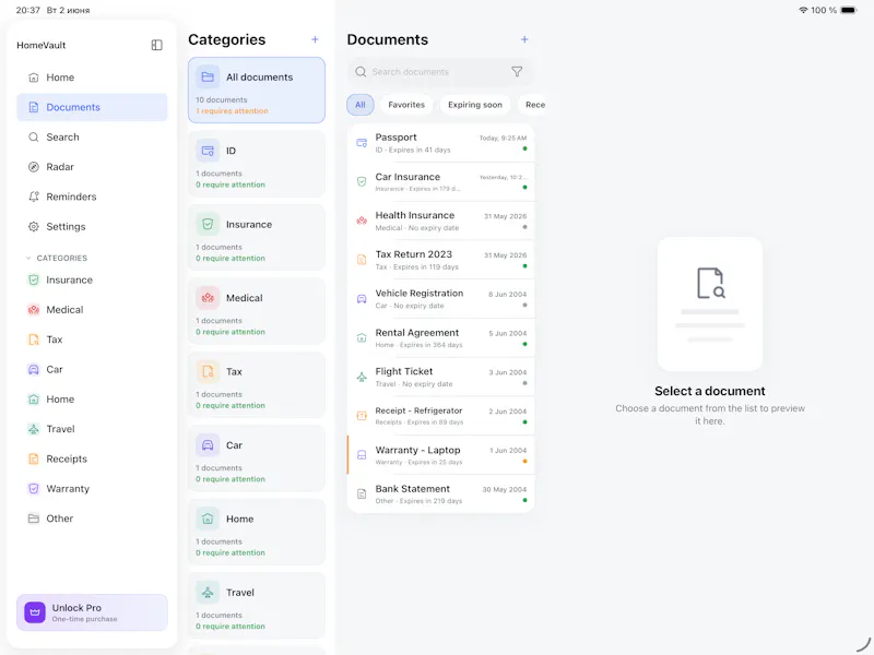 HomeVault screenshot 1