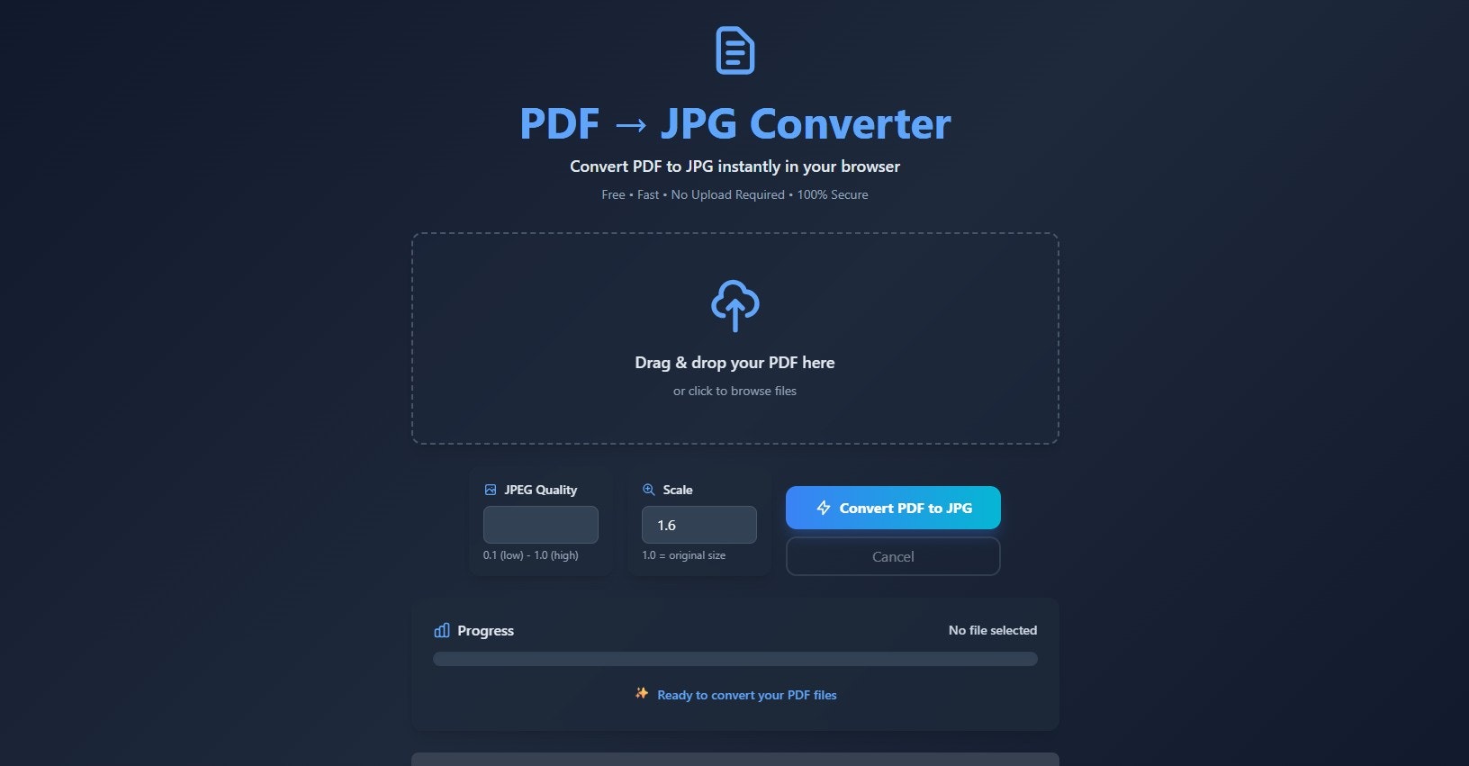 PDF to JPG Converter