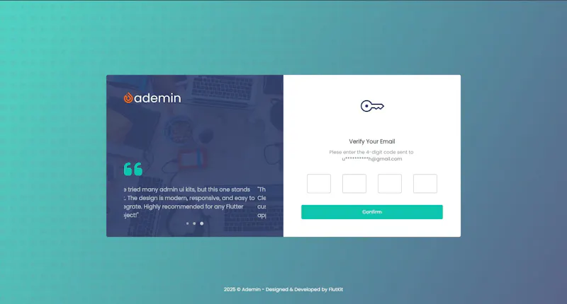 FlutKit Ademin screenshot 16