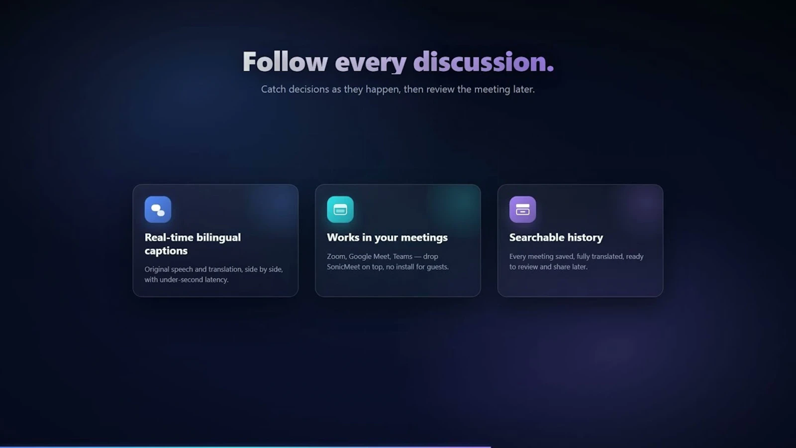 SonicMeet screenshot 1 (video preview)
